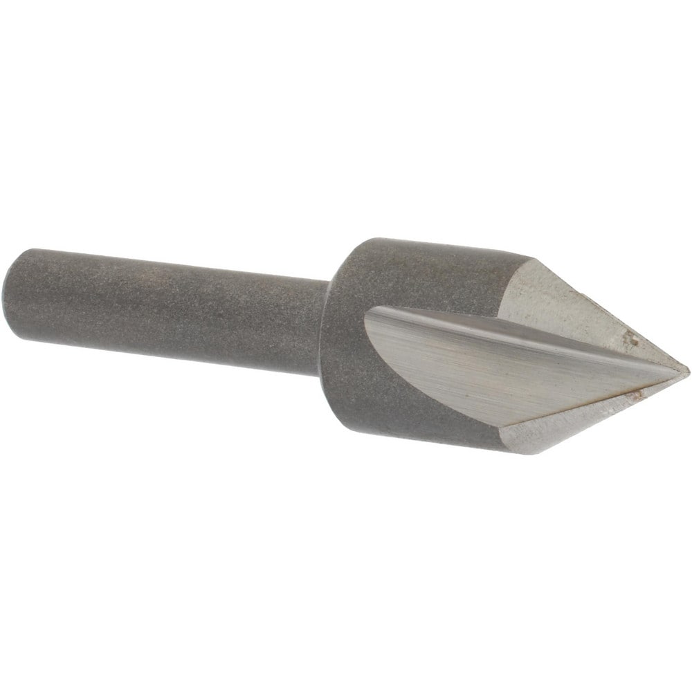 Countersink: 1/2" Head Dia, 60 ° Included Angle, 3 Flutes, High Speed Steel, Right Hand Cut