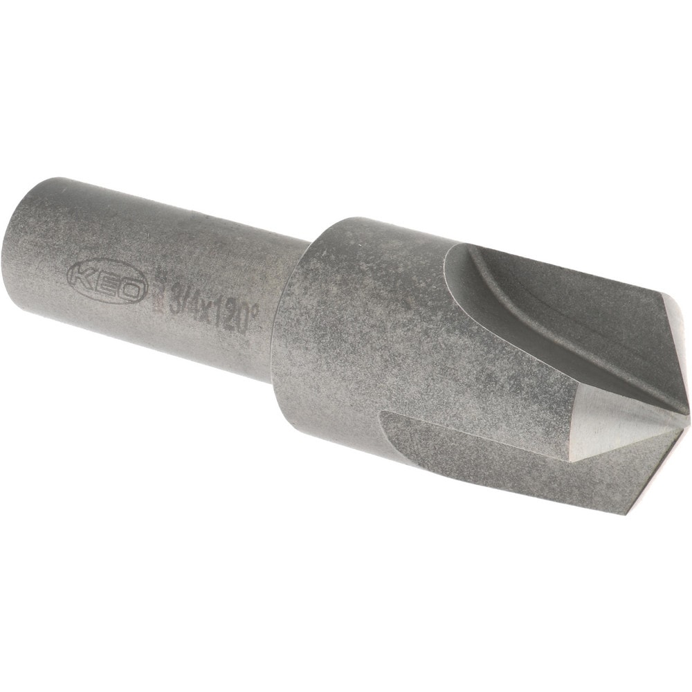 Keo 50342 3/4" Head Diam, 1/2" Shank Diam, 3 Flute 120° High Speed Steel Countersink 