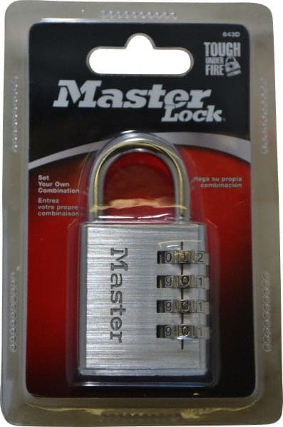 Master Lock - Combination Lock: Steel, 1-7/8