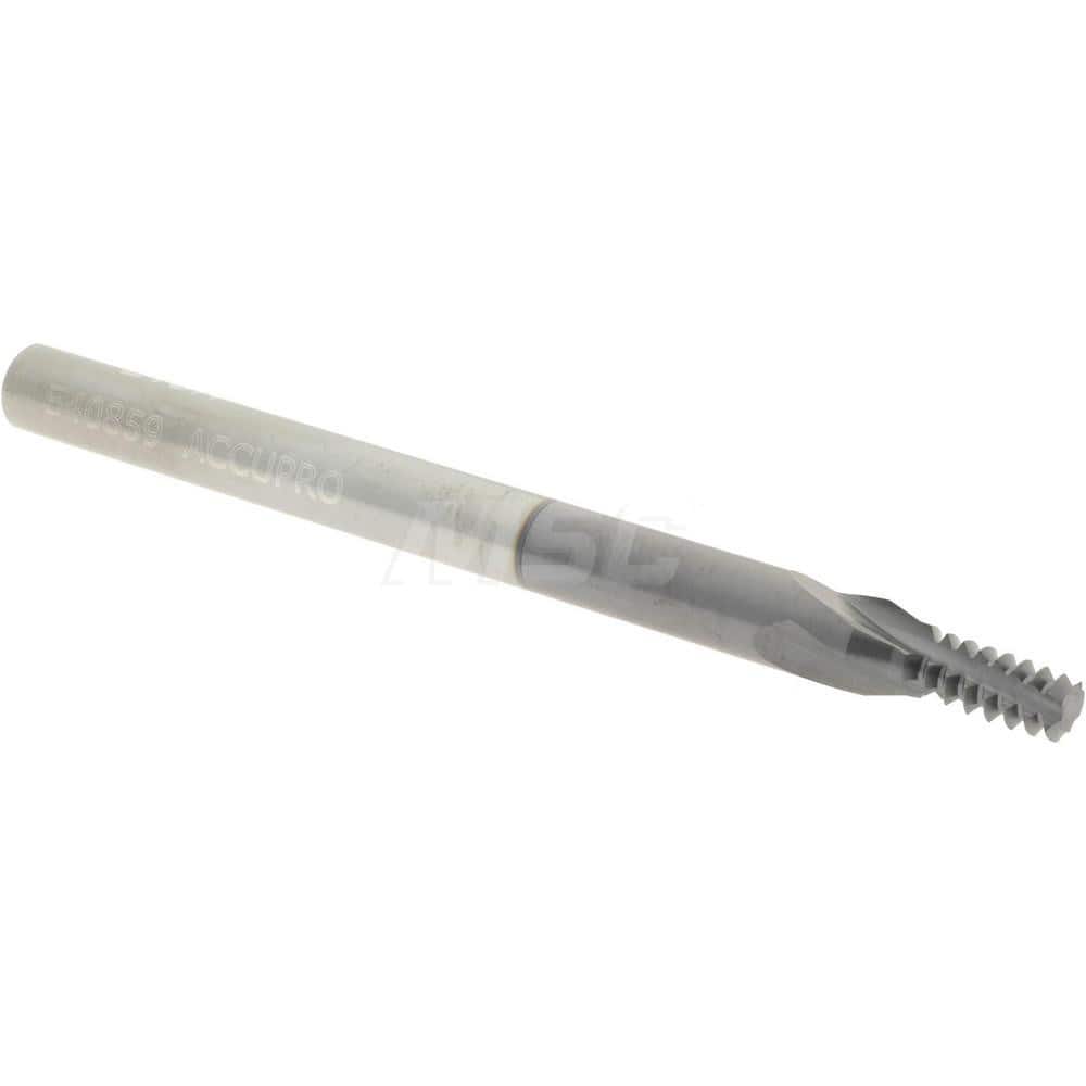 Accupro C911-01024 Helical Flute Thread Mill: #10-24, Internal, 3 Flute, 3/16" Shank Dia, Solid Carbide 