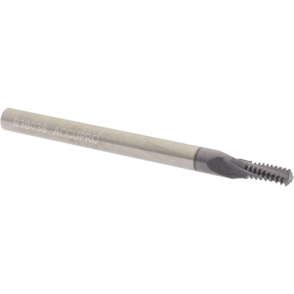 Accupro C911-01028 Helical Flute Thread Mill: #10-28, Internal, 3 Flute, 3/16" Shank Dia, Solid Carbide Image