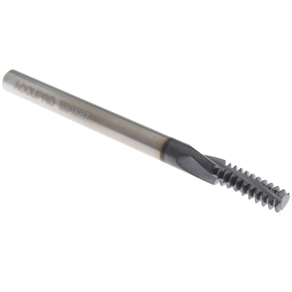 Helical Flute Thread Mill: 1/4-20, Internal, 3 Flute, 3/16