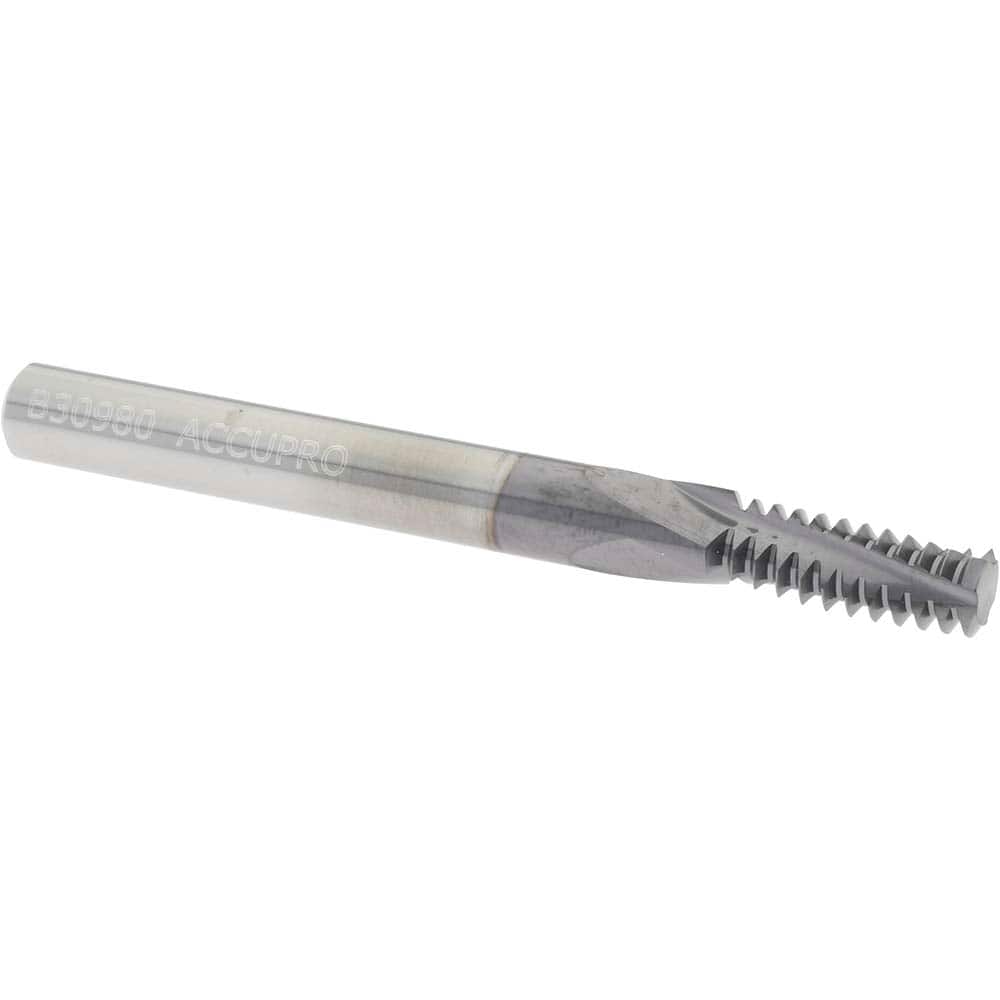 Accupro C911-31218 Helical Flute Thread Mill: 5/16-18, Internal, 3 Flute, 1/4" Shank Dia, Solid Carbide 