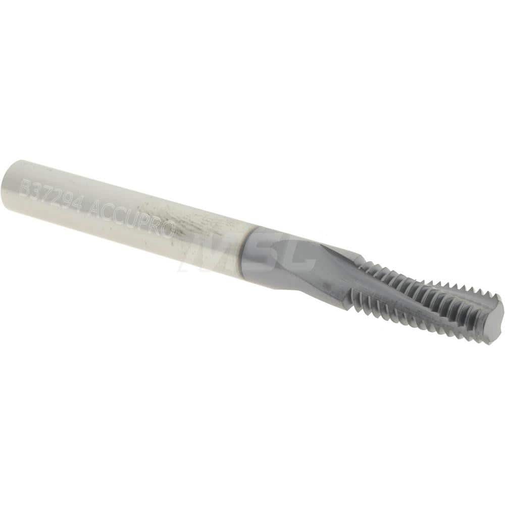 Accupro C911-31224 Helical Flute Thread Mill: 5/16-24, Internal, 3 Flute, 1/4" Shank Dia, Solid Carbide 