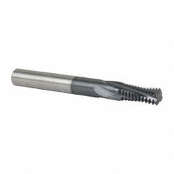 Accupro C911-43714 Helical Flute Thread Mill: 7/16-14, Internal, 4 Flute, 3/8" Shank Dia, Solid Carbide 