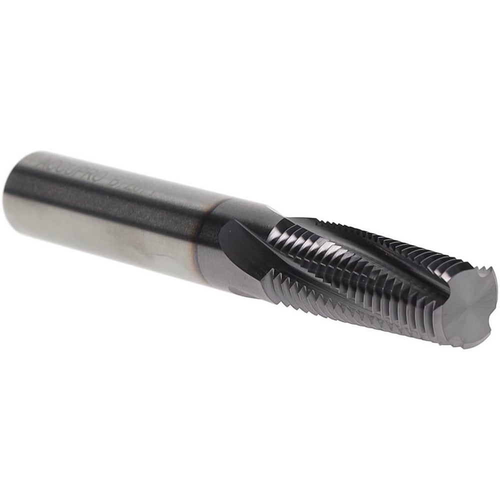 Helical Flute Thread Mill: Internal, 4 Flute, 1/2" Shank Dia, Solid Carbide