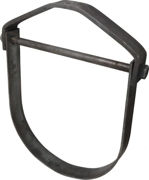 Adjustable Clevis Hanger: 12" Pipe, 7/8" Rod, Carbon Steel, Plain Finish