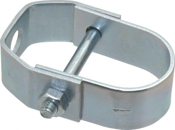 Adjustable Clevis Hanger: 1" Pipe, 3/8" Rod, Carbon Steel, Electro-Galvanized Finish