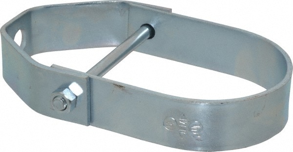 Adjustable Clevis Hanger: 3" Pipe, 1/2" Rod, Carbon Steel, Electro-Galvanized Finish