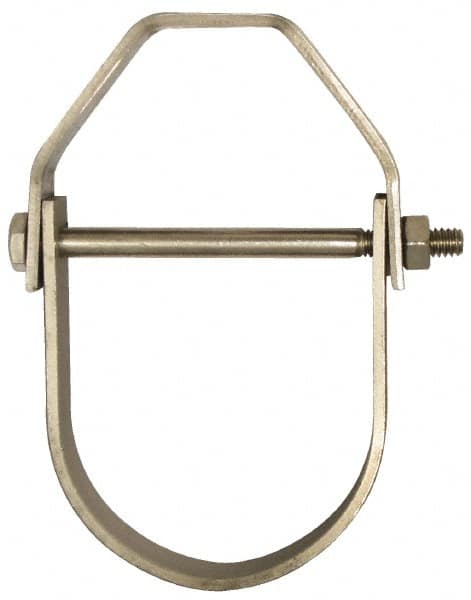 Adjustable Clevis Hanger: 1-1/4" Pipe, 3/8" Rod, 304 Stainless Steel