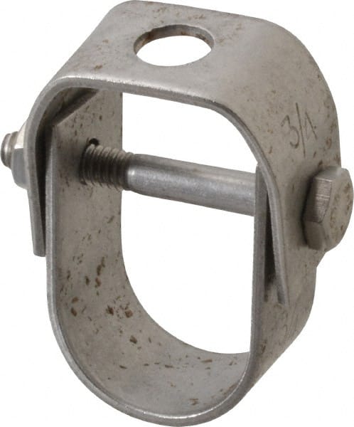 Adjustable Clevis Hanger: 3/4" Pipe, 3/8" Rod, 304 Stainless Steel