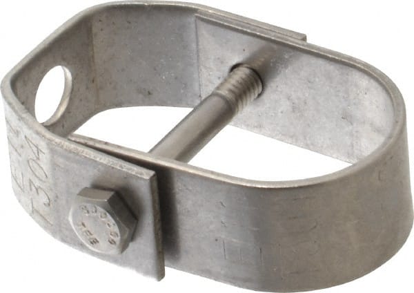 Adjustable Clevis Hanger: 1" Pipe, 3/8" Rod, 304 Stainless Steel
