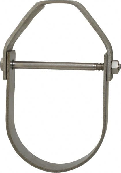 Adjustable Clevis Hanger: 3" Pipe, 1/2" Rod, 304 Stainless Steel