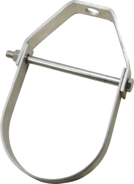 Adjustable Clevis Hanger: 4" Pipe, 5/8" Rod, 304 Stainless Steel