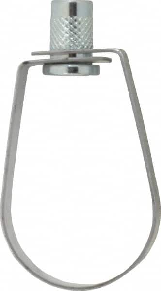 Emlok Swivel Ring Hanger: 1-1/4" Pipe, 3/8" Rod, Carbon Steel, Pre-Galvanized Finish