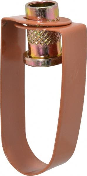 Emlok Swivel Ring Hanger: 3/4" Pipe, 3/8" Rod, Carbon Steel, Copper-Plated