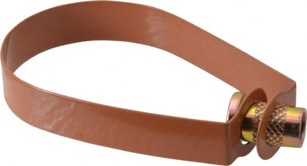 Emlok Swivel Ring Hanger: 2" Pipe, 3/8" Rod, Carbon Steel, Copper-Plated