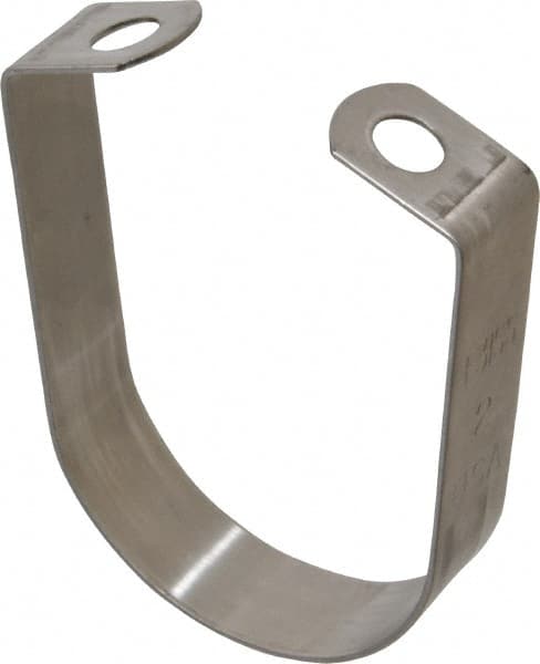 Adjustable Band Hanger: 2" Pipe, 3/8" Rod, 304 Stainless Steel