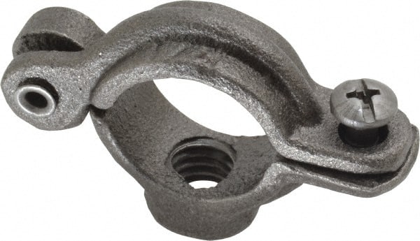 Split Ring Hanger: 1/2" Pipe, 3/8" Rod, Malleable Iron