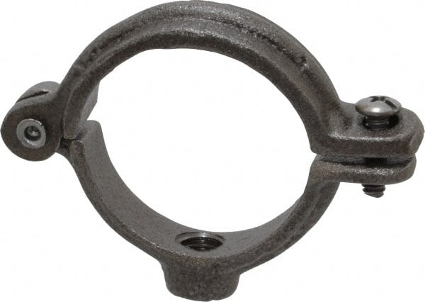 Split Ring Hanger: 1-1/4" Pipe, 3/8" Rod, Malleable Iron