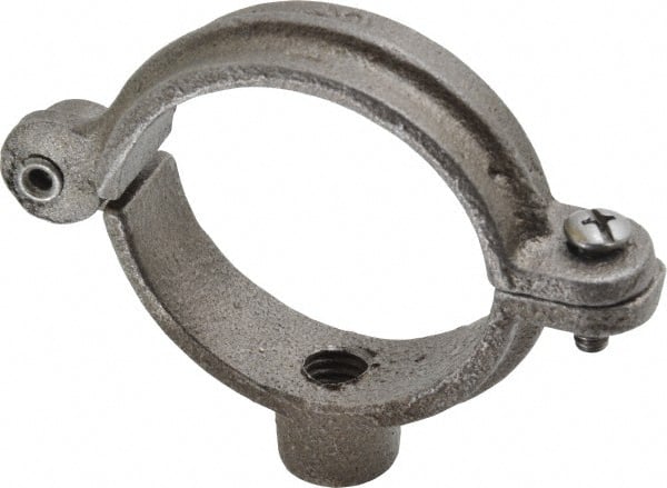 Split Ring Hanger: 1-1/2" Pipe, 3/8" Rod, Malleable Iron