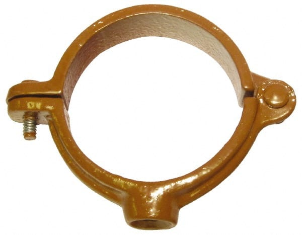 Split Ring Hanger: 2" Pipe, 3/8" Rod, Malleable Iron, Epoxy Coated