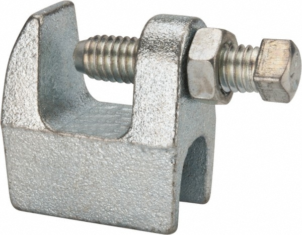 Top Clamp: 3/4" Flange Thickness, 1/2" Rod - 470 lb Capacity, Ductile Iron
