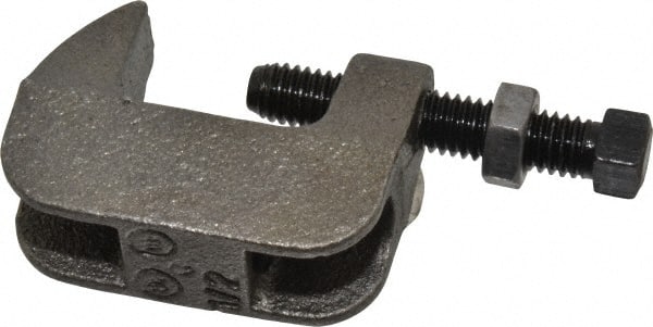 Wide & Top Jaw Clamp: 1-1/4" Flange Thickness, 2" Flange Width, 1/2" Rod