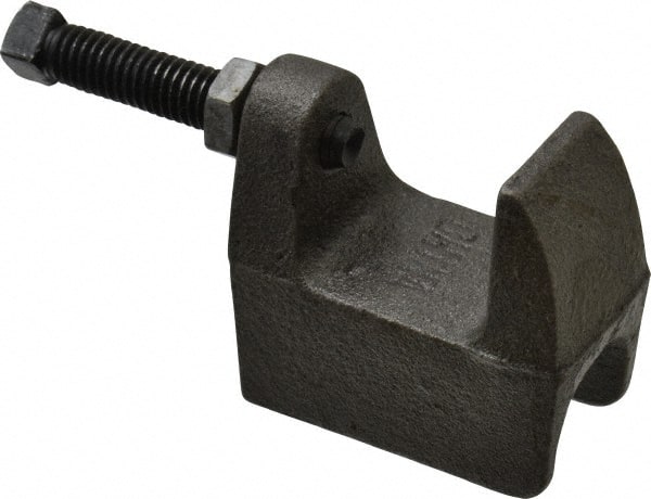 Wide & Top Jaw Clamp: 1-1/4" Flange Thickness, 5/8" Rod