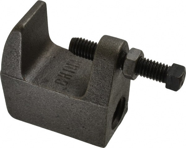Wide & Top Jaw Clamp: 1-1/4" Flange Thickness, 3/4" Rod