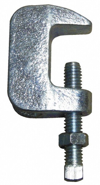 Wide & Top Jaw Clamp: 1-1/4" Flange Thickness, 3/4" Rod