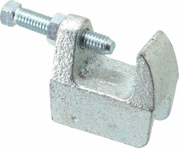 Wide & Top Jaw Clamp: 1-1/4" Flange Thickness, 5/8" Rod