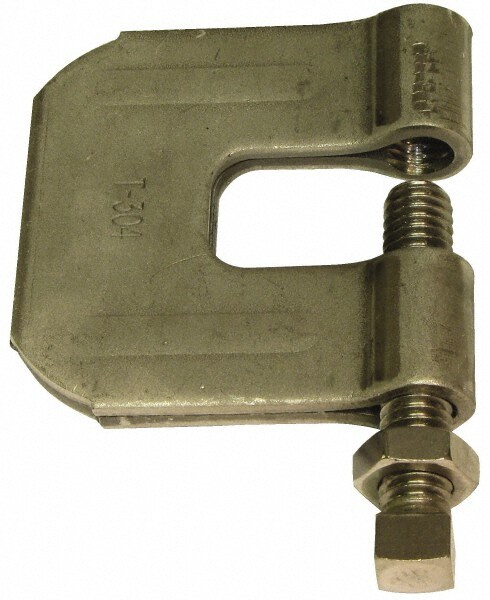 C-Clamp with Locknut: 3/4" Flange Thickness, 3/4" Rod