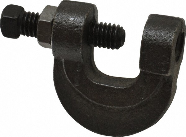 C-Clamp with Locknut: 3/4" Flange Thickness, 1/2" Rod