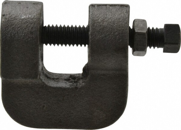 C-Clamp with Locknut: 3/4" Flange Thickness, 2" Flange Width, 3/4" Rod