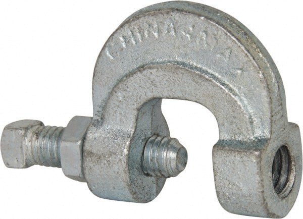 C-Clamp with Locknut: 3/4" Flange Thickness, 1/2" Rod