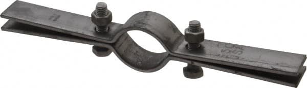 Riser Clamp: 1-1/4" Pipe, 1.66" Tube, Carbon Steel, Black, Blue & Silver