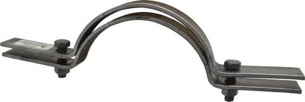 Riser Clamp: 6" Pipe, 6-5/8" Tube, Carbon Steel, Black
