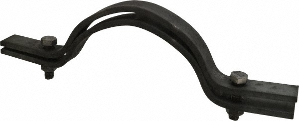 Riser Clamp: 8" Pipe, 8-5/8" Tube, Carbon Steel, Black, Blue & Silver - Plain Finish, 2,500 lb Load Capacity