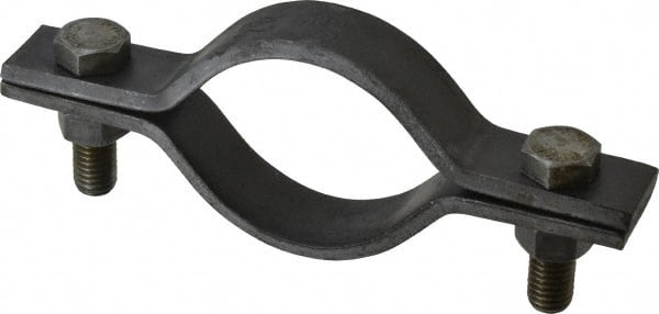 Standard Pipe Clamp: 2-1/2" Pipe, 2-7/8" Tube, Carbon Steel, Black