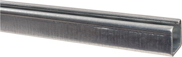 10' Long x 1-5/8" Wide x 1-5/8" High, 12 Gauge, Carbon Steel, Punched Framing Channel & Strut