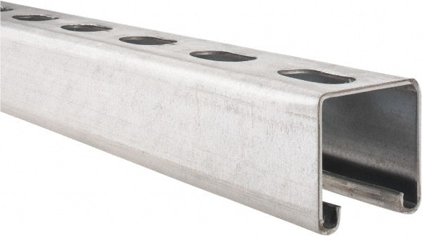 Empire 7101Z1410 10 Long x 1-5/8" Wide x 1-5/8" High, 14 Gauge, Carbon Steel, Punched Framing Channel & Strut 