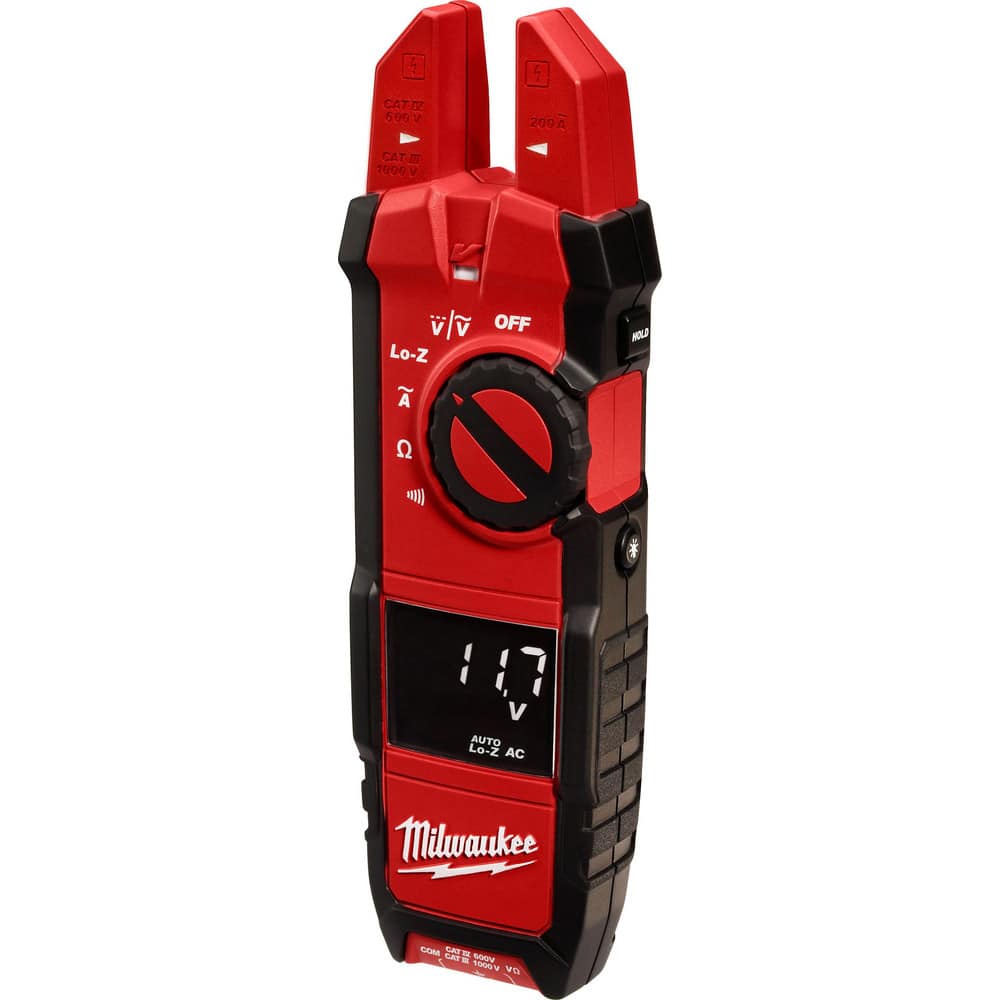 Clamp Meter: CAT III & CAT IV, 0.63" Jaw, Fork Jaw