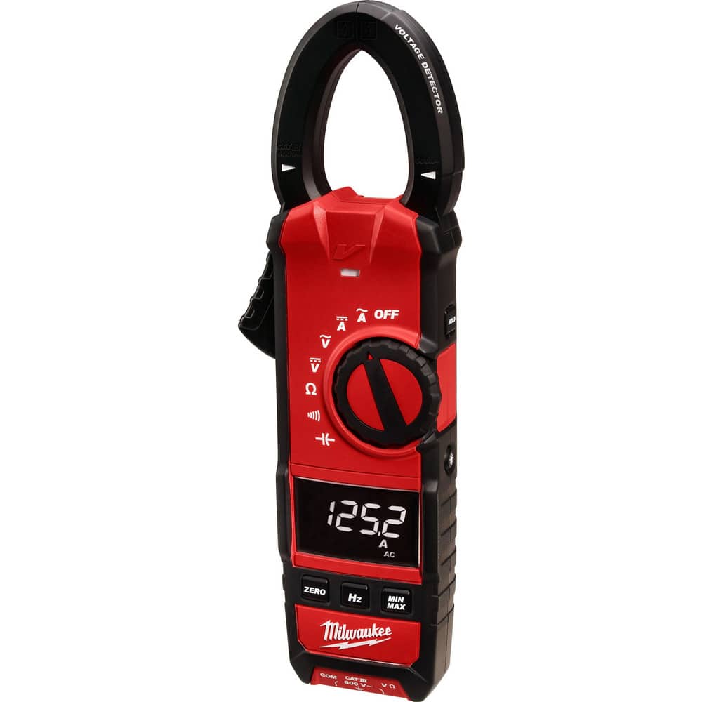 Clamp Meter: CAT III, 1.3" Jaw, Clamp On Jaw