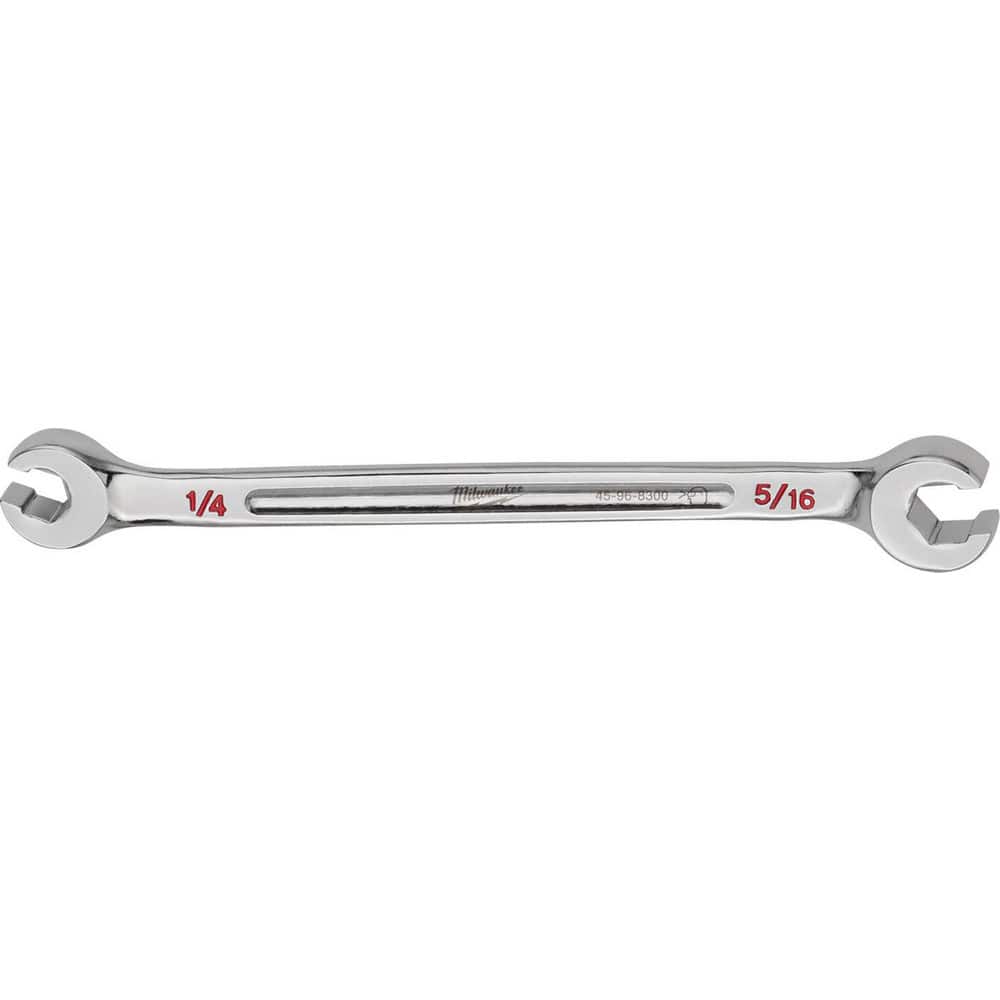 Flare Nut Wrenches; Wrench Type: Open End ; Wrench Size: 1/4x5/16 in ; Head Type: Straight ; Double/Single End: Double ; Opening Type: 6-Point Flare Nut ; Material: Steel