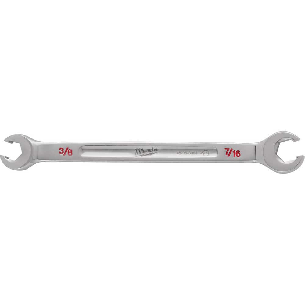 Flare Nut Wrenches; Wrench Type: Open End ; Wrench Size: 3/8x7/16 in ; Head Type: Straight ; Double/Single End: Double ; Opening Type: 6-Point Flare Nut ; Material: Steel