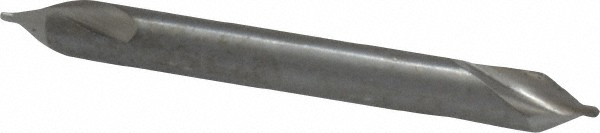 MSC Industrial | Keo #2/0 60° 1/8" Body Diam Cobalt Combo Drill & Countersink - Bright Finish, 1-1/4" OAL, Double End, RH Cut, Plain Edge, 0.025"