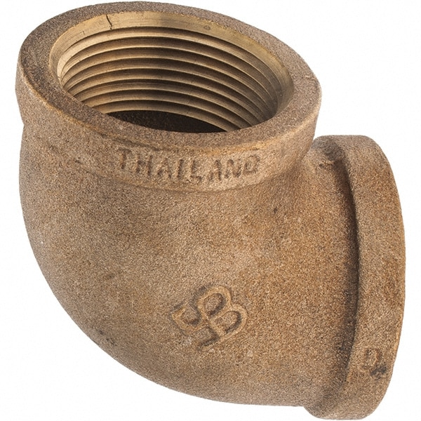 Merit Brass X101-20 Brass Pipe 90 ° Elbow: 1-1/4" Fitting, Threaded, FNPT x FNPT, Class 125 Image