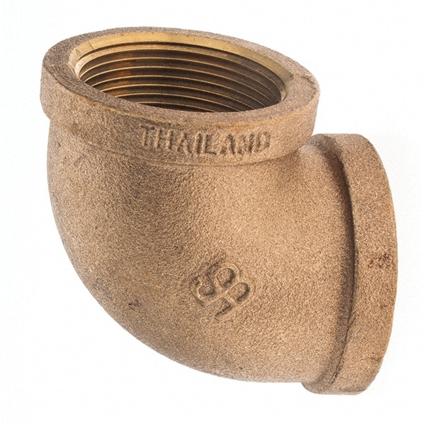 Brass Pipe 90 ° Elbow: 1-1/2" Fitting, Threaded, FNPT x FNPT, Class 125