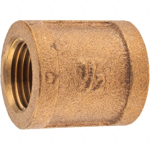 Merit Brass - Brass Pipe Coupling: 1/2″ Fitting, Threaded, FNPT x